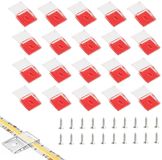 Merkloos / Sans marque Solidchoice - Set van 20 Transparante LED Strip Clips met Schroeven