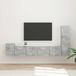 Maison Exclusive - Ensemble meuble TV, 3 pièces, couleur béton, panneau de particules