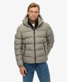 Superdry - Sportieve Capuchon Pufferjas - Heren - Licht Kaki Groen - S