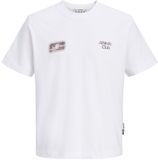 JACK & JONES Shirt wijnrood / zwart / wit