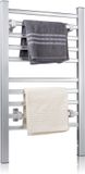 Dirt Devil Elektrische Handdoekradiator - Handdoekrek Badkamer - 10 Stangen - Aluminium - Grijs