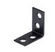Alberts 329624 stoelhoek verzinkt zwart geanodiseerd kunststof gecoat - 25 x 25 x 14 mm