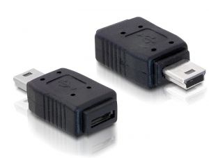 DeLOCK Adapter USB mini/USB micro-B - Zwart