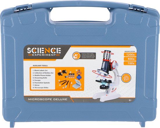 Science Wetenschappelijke Microscoopset - Microscoopset in Koffer - Wetenschappelijke Microscoop