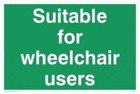Viking Signs SD454-A3L-V "Geschikt voor rolstoelgebruikers" bord, Vinyl, 300 mm H x 400 mm W