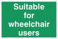 Viking Signs SD454-A3L-V "Geschikt voor rolstoelgebruikers" bord, Vinyl, 300 mm H x 400 mm W