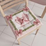 PETTI Artigiani Italiani - Kerststoelkussens, stoelkussens, kerstset met 6 stuks, stoelkussens Kerstmis van microvezel met banden, 100% Made in Italy