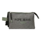 Pepe Jeans Edmon, Pennenetui, Drievoudig, Grijs, 22 x 12 x 5 cm, Polyester by Joumma Bags