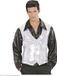 Widmann Finidi Carnaval verkleed gilet met pailletten - zilver - heren - vestje - glitters - verkleedkleding - glitterjasje L