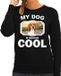 Bellatio Decorations Beagle Trui / Sweater My Dog Is Serious Cool Zwart - Dames - S