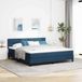 Maison Exclusive - Lit boxspring avec tête de lit, Bleu, 180 x 200 cm, rembourré