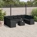 Maison Exclusive - Ensemble de jardin pour le jardin, composé de 10 pièces avec coussins, en polyrotin noir