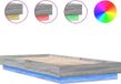 vidaXL Bedframe met LED-verlichting, grijs sonoma eiken, 100x200 cm