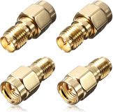 kwmobile RP-SMA male naar SMA female adapter - Set van 4