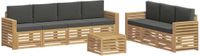 vidaXL Sofa-Set Wit en Antracietkleurig Polyester