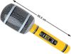 Atosa Carnaval microfoon - opblaasbaar - 55 cm - geel