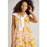 White Stuff Rua Jersey Shirt Dress Yellow Print Taille: 20 REGULAR