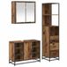 vidaXL Meuble de salle de bain 3 pièces Vieux bois 80 x 33 x 60 cm Bois traité