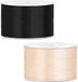 Ruban décoratif Lot 2x pièces - noir et crème blanc - 38 mm x 25 mètres