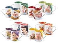 Home Zeven dwergen, set van 12 mokken, zeven dwergen POP, 330 cc, verschillende figuren, New Bone China, vaatwasserbestendig, magnetronbestendig