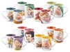 Home Zeven dwergen, set van 12 mokken, zeven dwergen POP, 330 cc, verschillende figuren, New Bone China, vaatwasserbestendig, magnetronbestendig