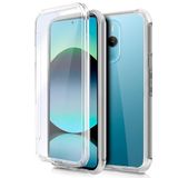 Cool 3D-siliconen hoes voor Xiaomi Redmi Note 14 (transparant voor en achter)