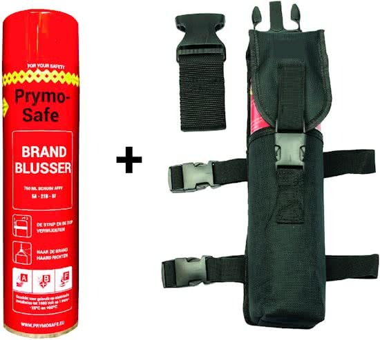 Prymosafe Universele spray-blusser inhoud 760 ml 1 Brandblusser voor alle meest voorkomende beginnende branden inclusief beenholster