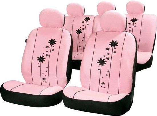 Car Plus Stoelhoezen Set Urban Girl Uni Polyester Roze 15-delig