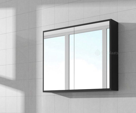 Badplaats Spiegelkast Cuba 900x160x720mm - Zwart