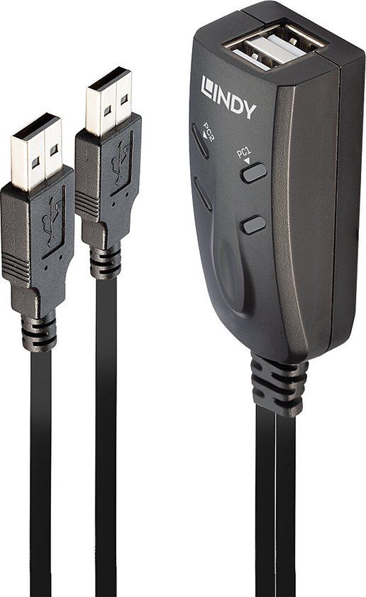 Lindy 32165 KVM Cable - 1.10 m - Black