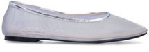 Sacha - Dames - Zilveren mesh ballerina's - Maat 36