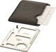 Go Go Gadget - Multitool kaart - Survival - 11 in 1 - Handig zwart opbergmapje - Compact - Avonturiers - 1 stuk - Zilver