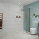 Fortifura Galeria douche - 40x200cm - verreglas - wandarm - PVD - geborsteld messing (goud)