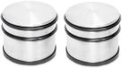 Merkloos Deurstopper - 2x - met rubberen bescherming - rond - 9 x 7,5 cm - 1,1 kg