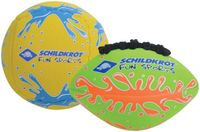 Schildkröt Mini-Ball-Duo Pack 970282, set bestaande uit 1 volleybal en 1 American football, Ø 9 cm, gripvast en zoutwaterbestendig, ideaal voor strand en water