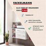 Fackelmann Wandhouder voor tandenborstels grijs chroom Mare