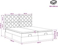 vidaXL Ottoman Bed with Mattress and Headboard - Black Velvet - 2-Person