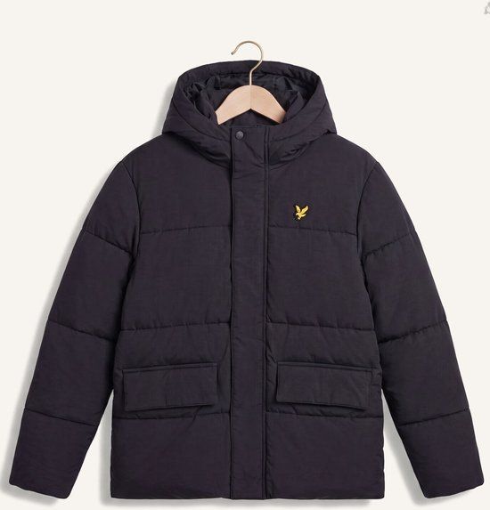 Lyle & Scott Nylon Padded Coat Jongens Winterjas Donkerblauw Maat 140/146