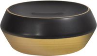 Spirella Joshua Gold Matt – Keramische Zeephouder voor de Badkamer – Zeepbakje met Mat Gouden Afwerking – Zeepschaal 12 x 4,7 x 5 cm