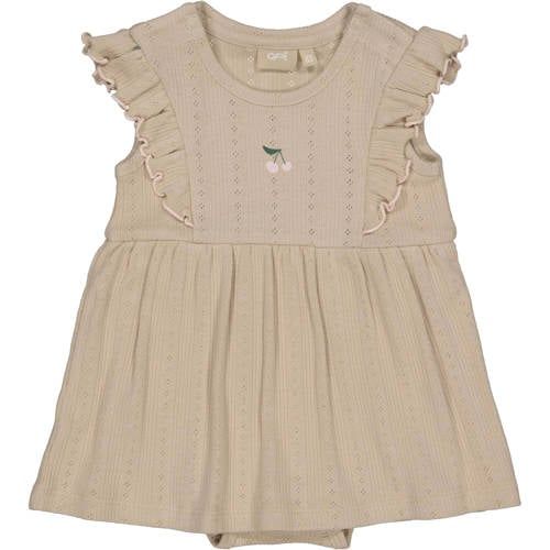 QPI Newborn korte jurk ajour lichtbruin