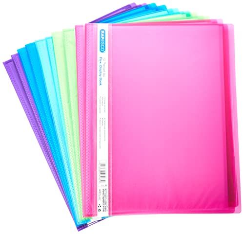 Rapesco Flexi Showmap - A4 - 10 Pockets - Assorted Translucent Colors - Pack of 10