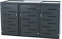 CLP Tanis Containerberging - Antraciet 198x80x116 cm