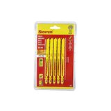 Starrett Decoupeerzaagbladen voor hout, 5 stuks, BU46, uniforme schacht, 6 tanden per inch, bimetaal, snelle rechte zaagbladenset, compatibel met Bosch Dewalt Hitachi Festool Milwaukee