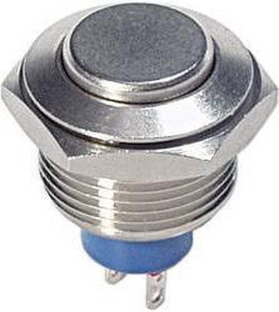 APEM 9633AX1146 Vandalismebestendige druktoets 250 V/AC 0.3 A 1x uit/(aan) Moment (Ø) 16 mm Metaal 1 stuk(s)