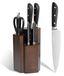 Jeu de 7 couteaux de cuisine, couleur noire, longueur de 19,5 cm, adaptés au lave-vaisselle
