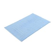 Gözze - Set van 2 badmatten, 100% katoen, 50 x 70 cm - duifblauw