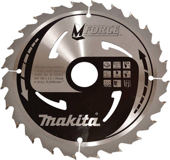 Makita M-FORCE B-32041 Cirkelzaagblad 190 x 30 x 1.2 mm 24 tanden