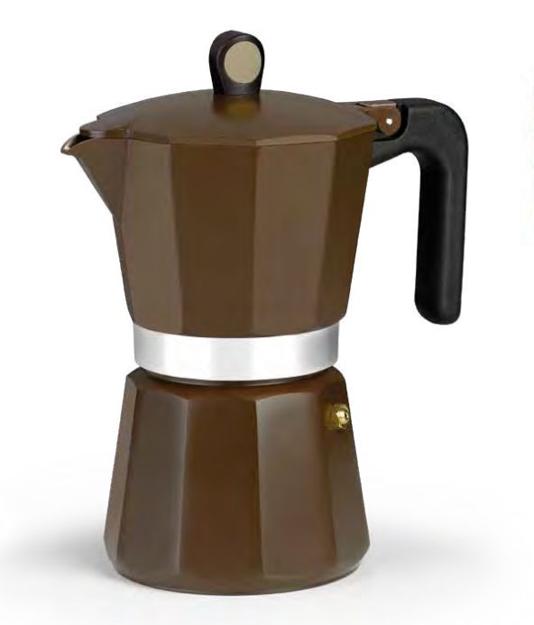 Monix NEW CREAM - Italiaanse Koffiepot - 12 kopjes - Bruin - Aluminium