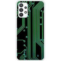Samsung Galaxy A32 Texture circuit geek Verstevigd hoesje met sublimatie bedrukking