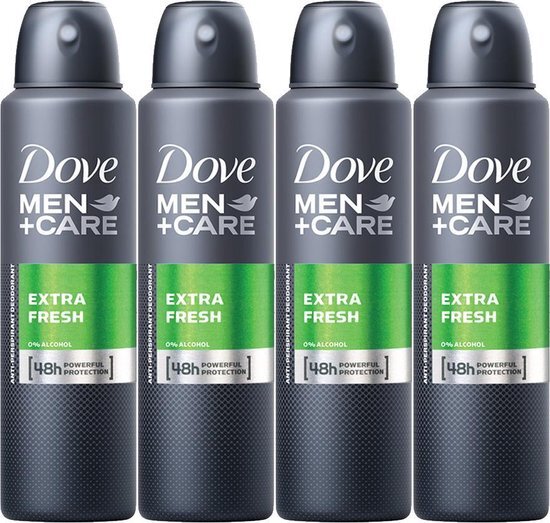 Dove Men +Care Extra Fresh Deodorant Spray Multi Pack - 4 x 150 ml